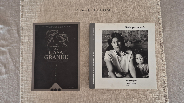 Portadas de libros sobre Chiloé, La Hermandad de la Casa Grande y Nada queda atrás. 